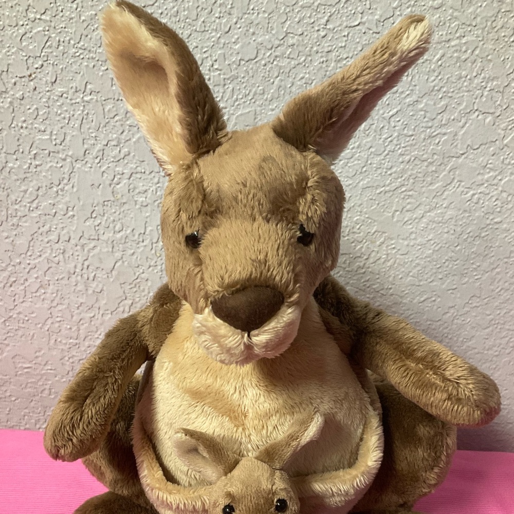 Gund Brown Kangaroo Plush with Joey